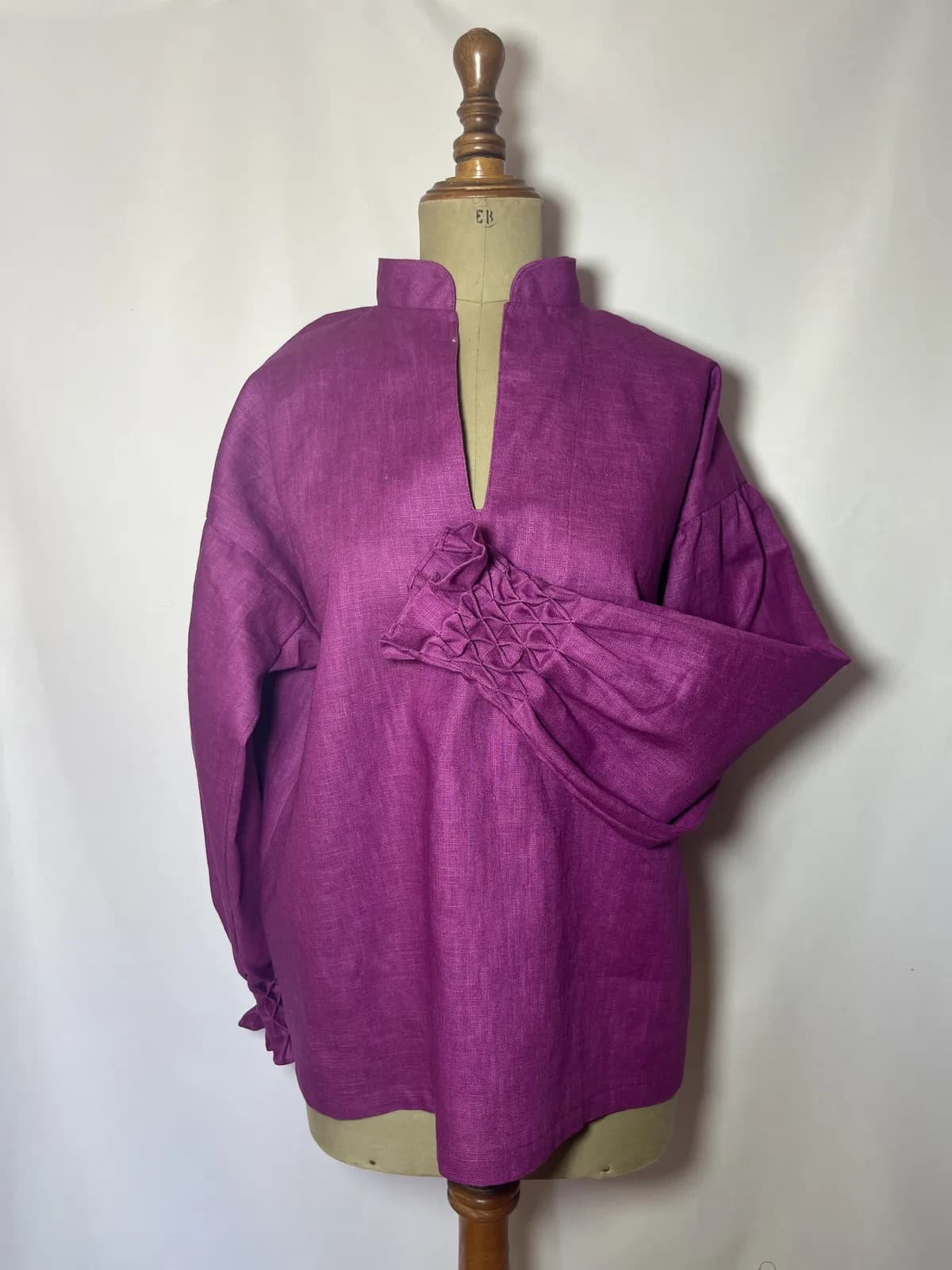 Amatista — blusa buganvilla artesanal de Lucía Lacunza