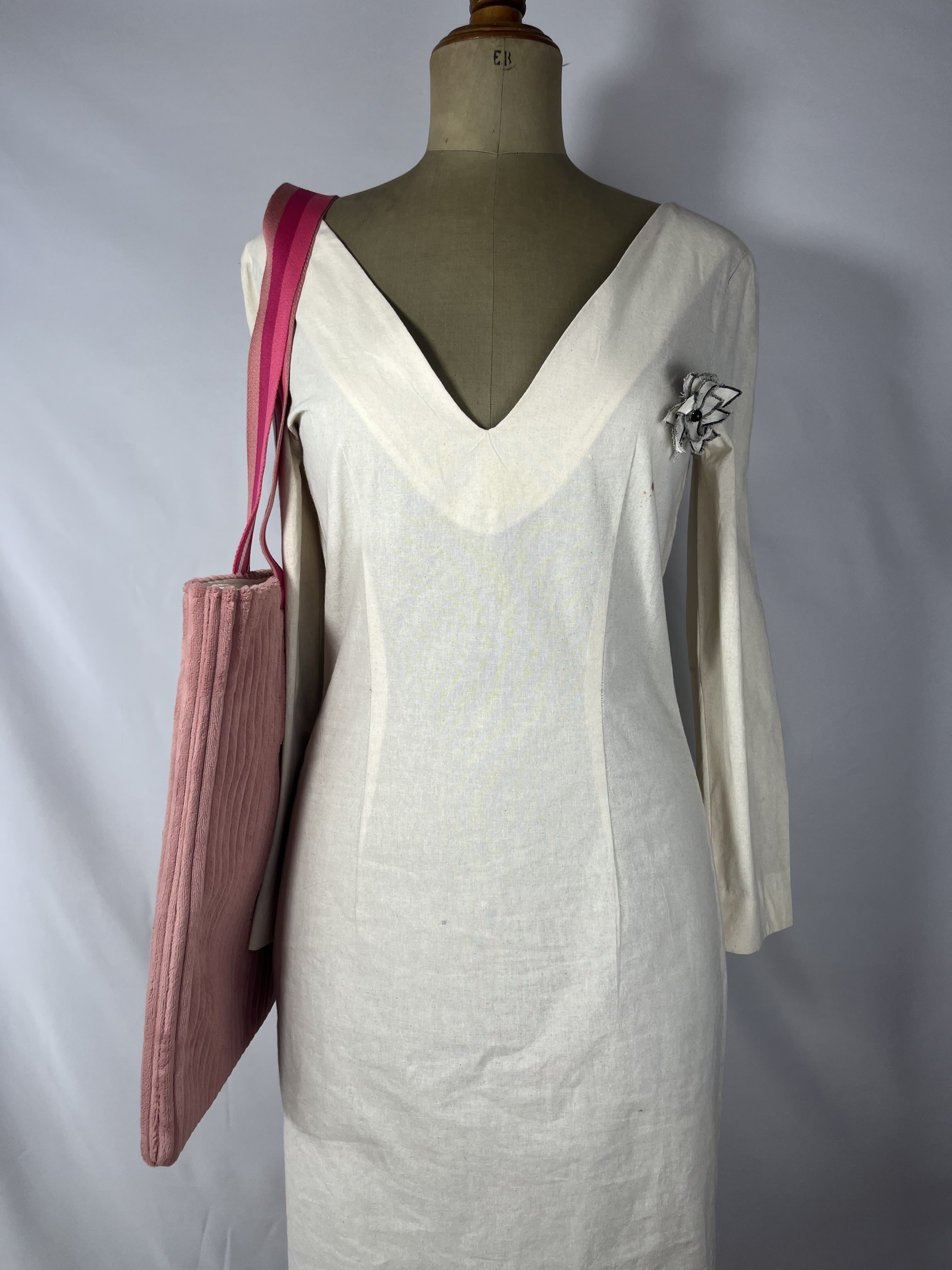 Rosewood — bolso rosa y blanco y beige artesanal de Lucía Lacunza · vista 4