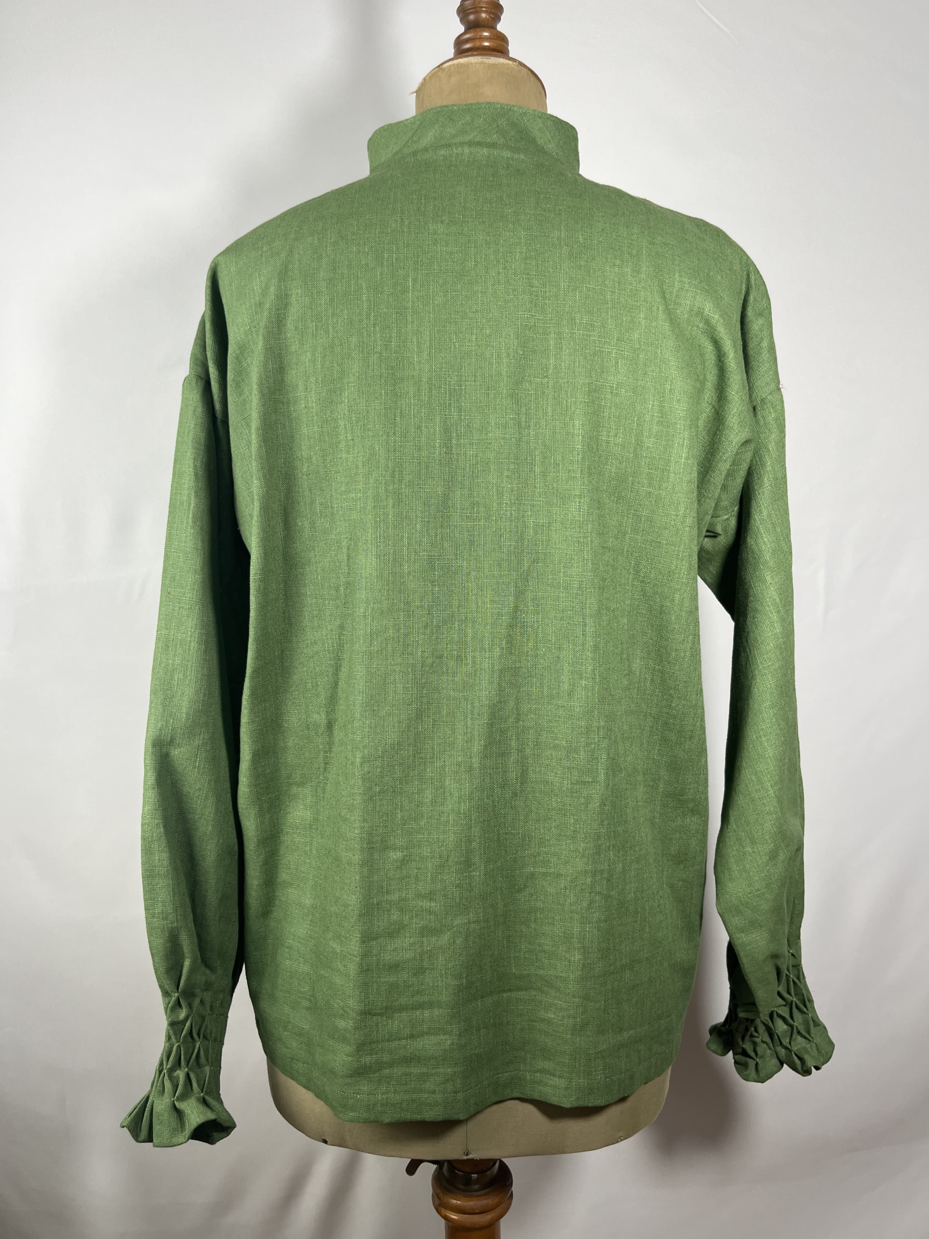 Litoral — blusa verde artesanal de Lucía Lacunza · vista 2