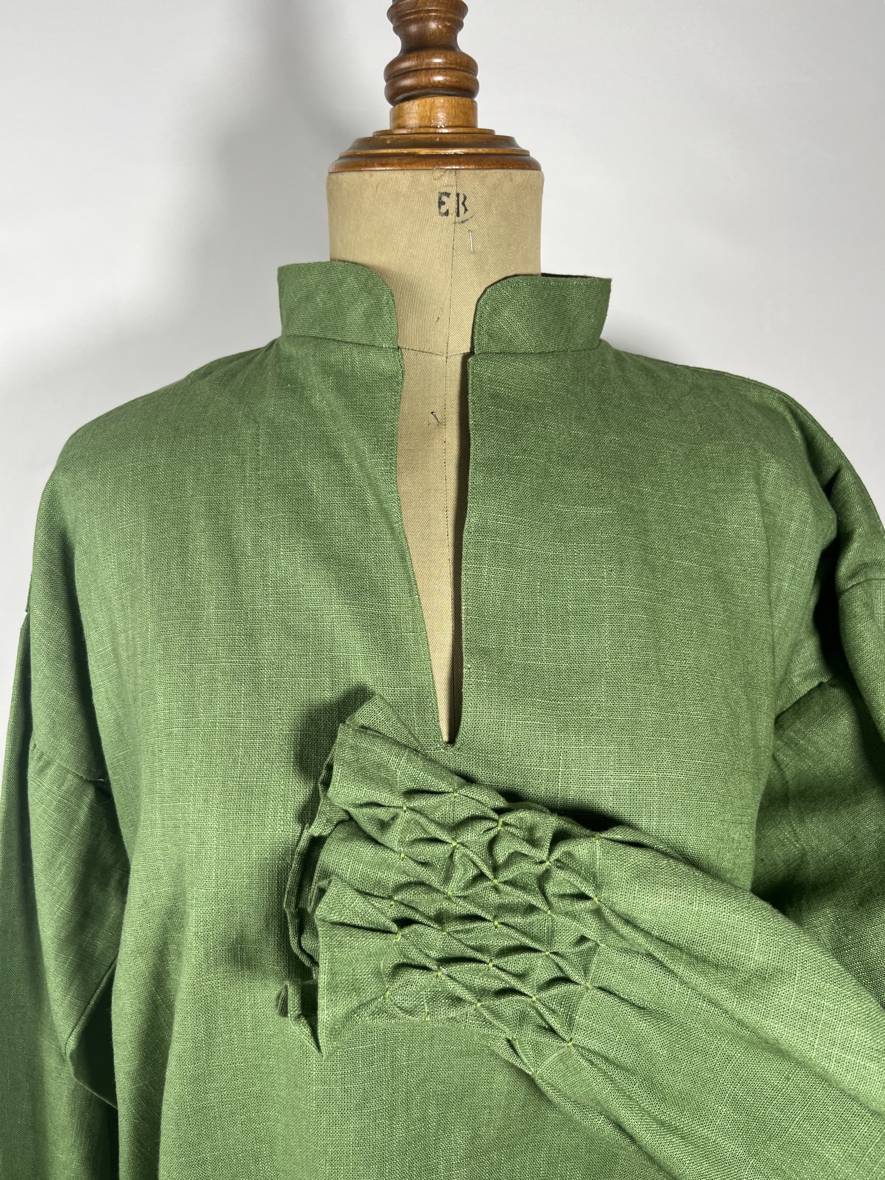 Litoral — blusa verde artesanal de Lucía Lacunza · vista 3