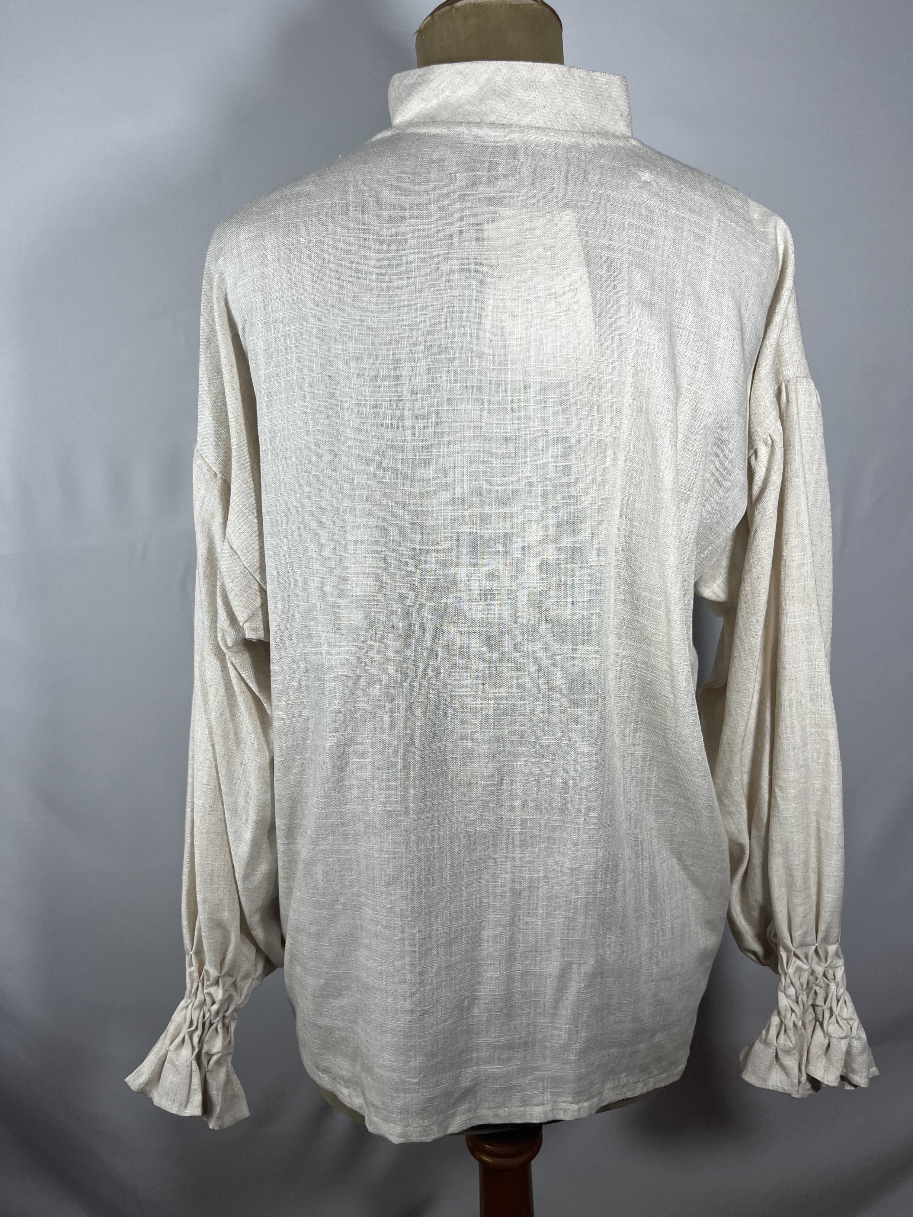 Perla — blusa gris claro artesanal de Lucía Lacunza · vista 4