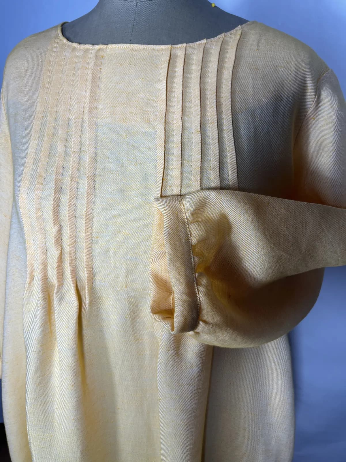 Sol — blusa naranja pastel artesanal de Lucía Lacunza · vista 3